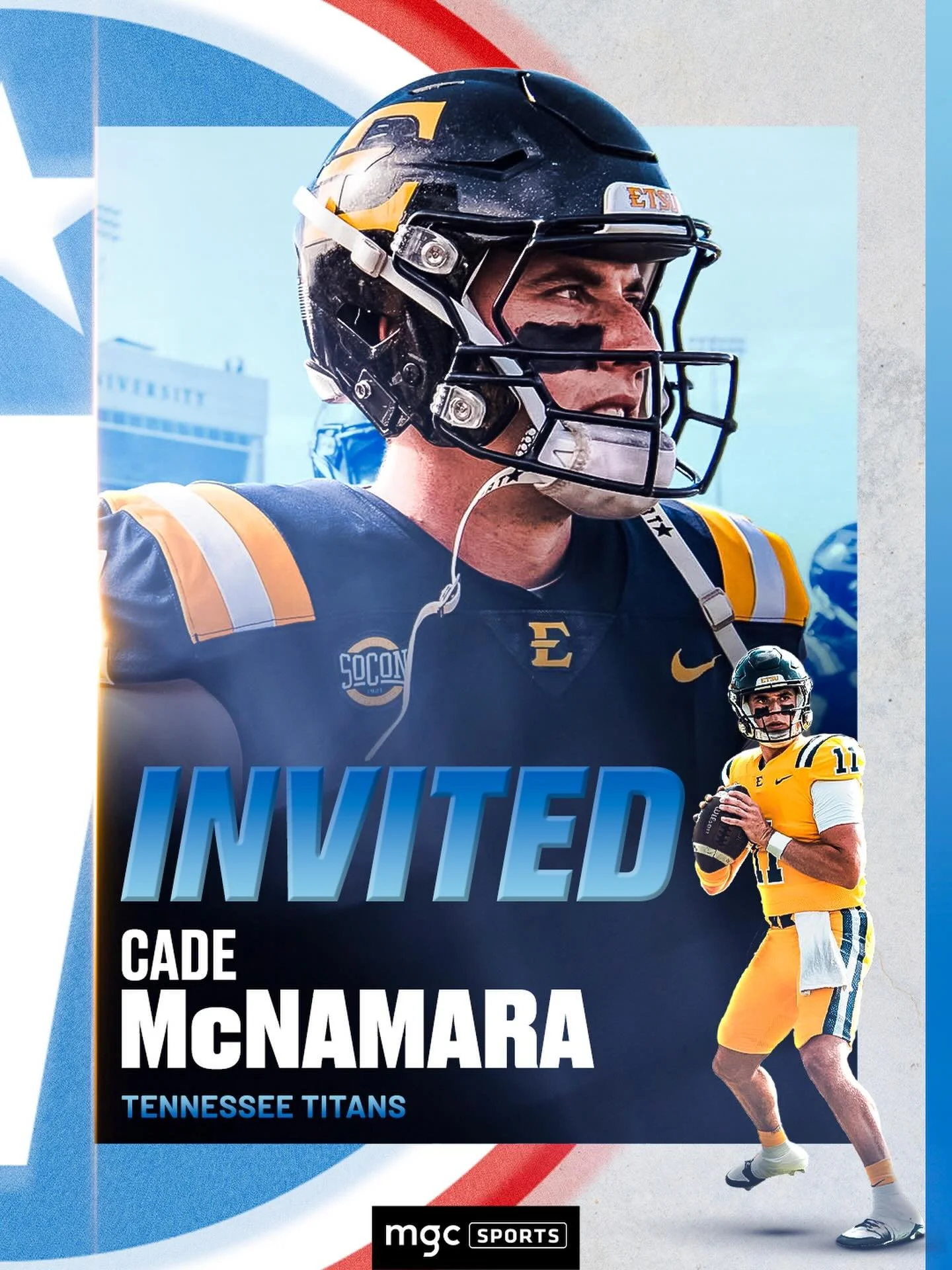 Congratulations, Cade! 

McNamara receives a Rookie Minicamp invite from the Tennesee Titans.