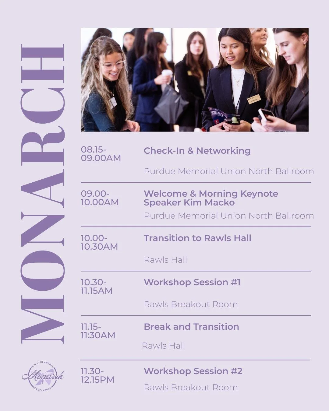 The hourly schedule for tomorrow's 17th Annual Monarch Leadership Conference is here! 

We are looking forward to Empowering in Action together. 💜