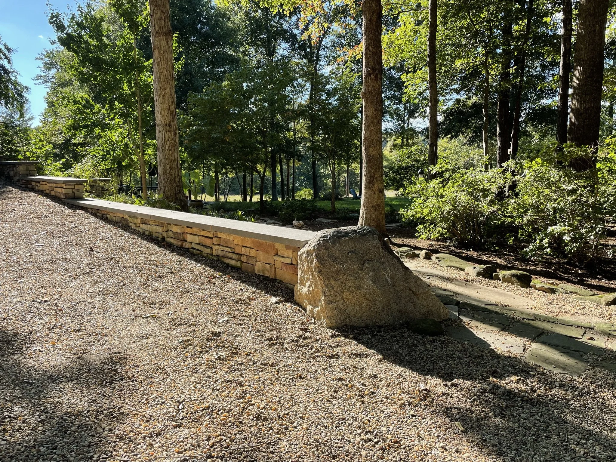 Outdoor Rock Features and Retaining Wall Company Charlottesivlle Virginia