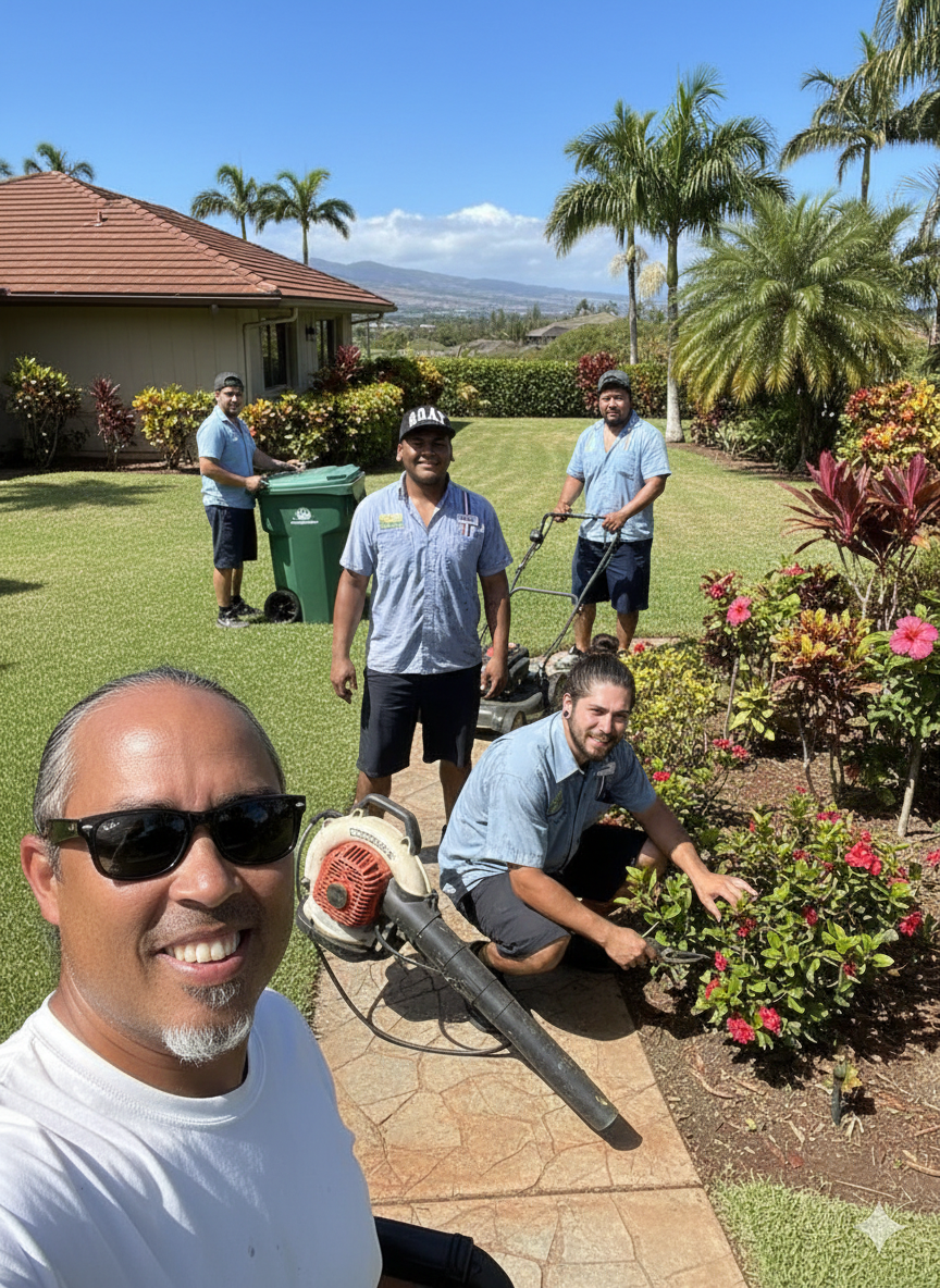 Landscapers With Equipment
