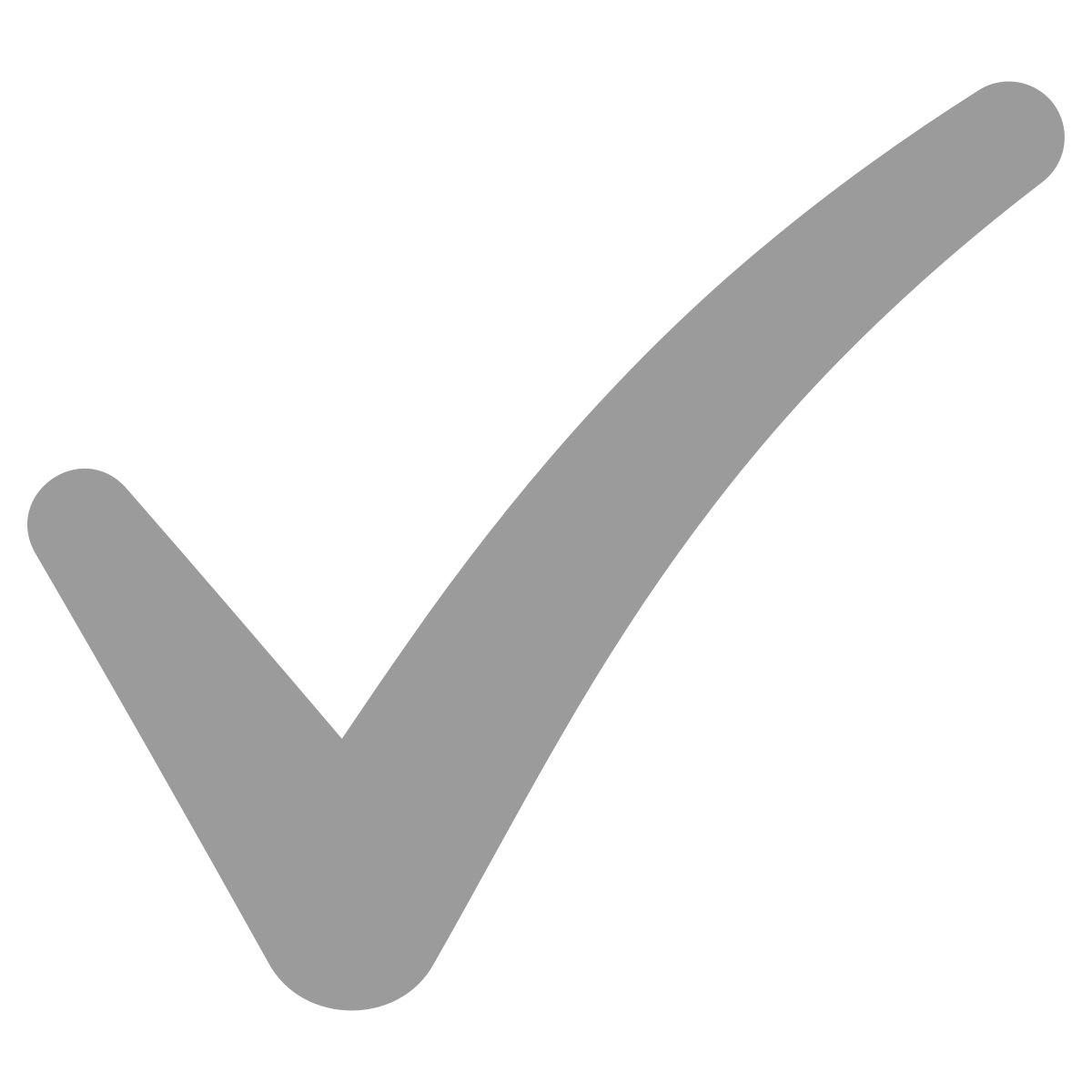 Gray check mark on black background