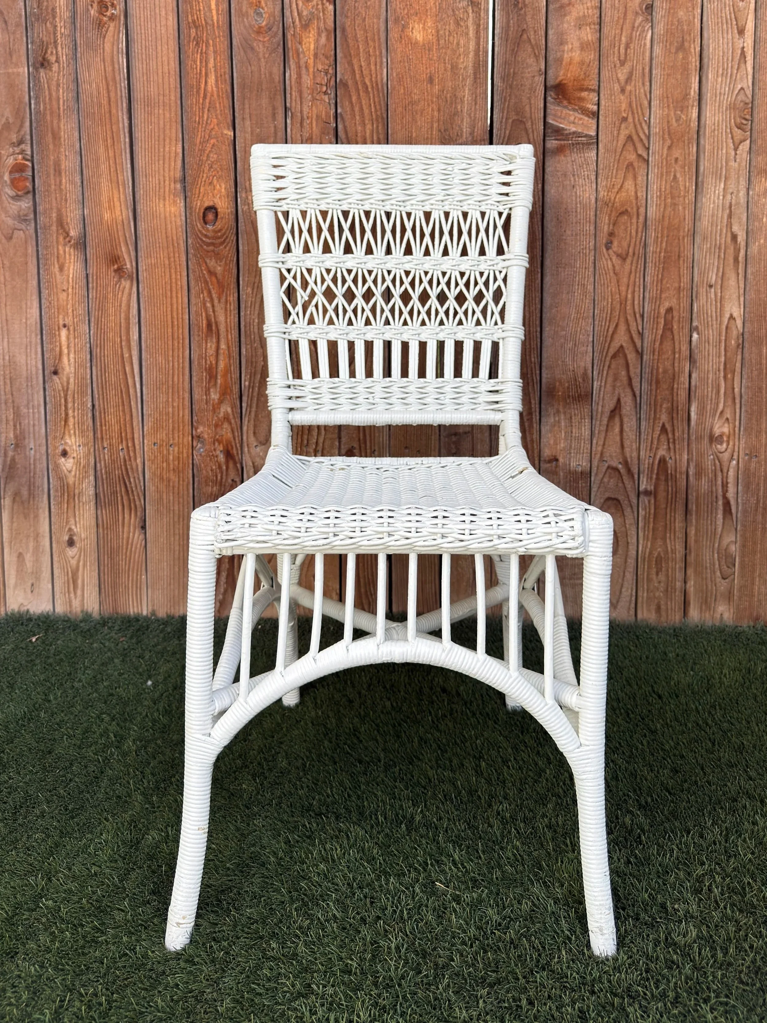 White Wicker Accent Chair