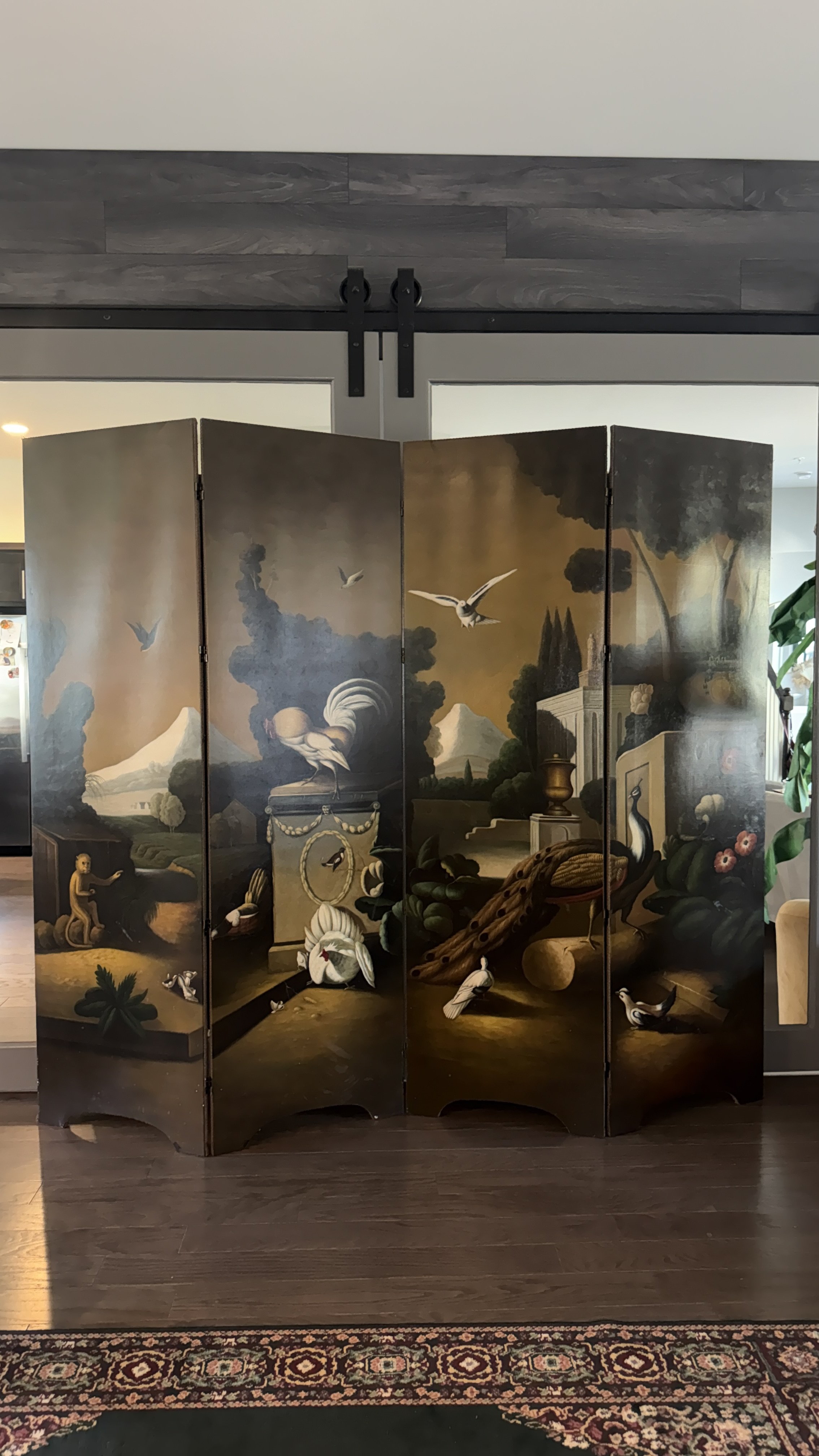 "Carlton House" Oil Painted Canvas Screen by Chelsea House