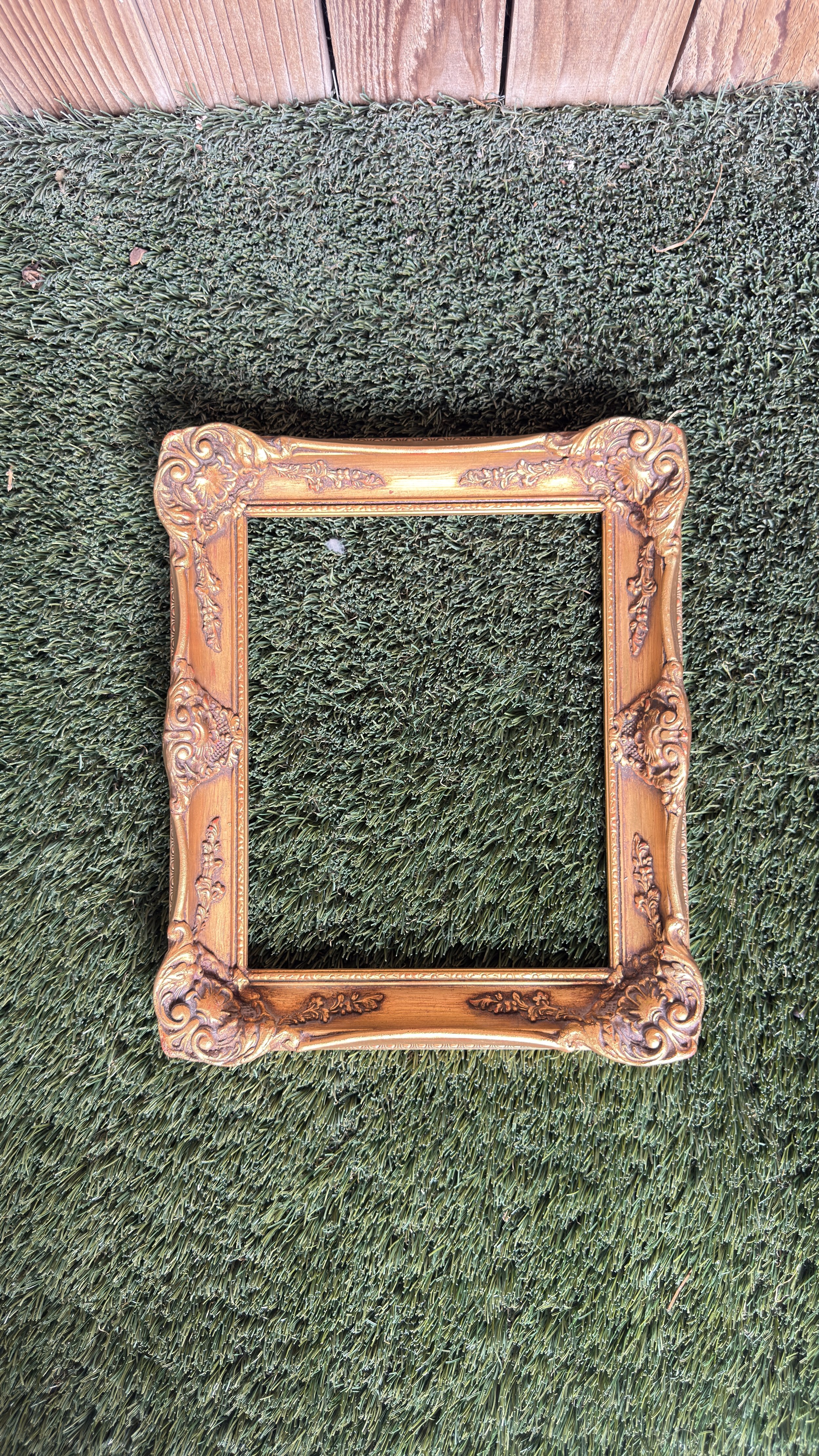 Petite Vintage Baroque Style Swept Gilt Frame