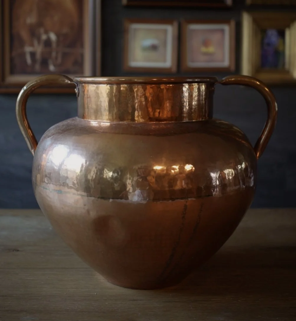 Spanish Hammered Copper Vase