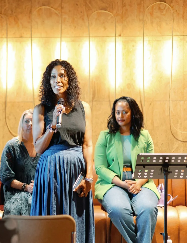 Panelists at TARRA's event venue space in Denver's 9+Co