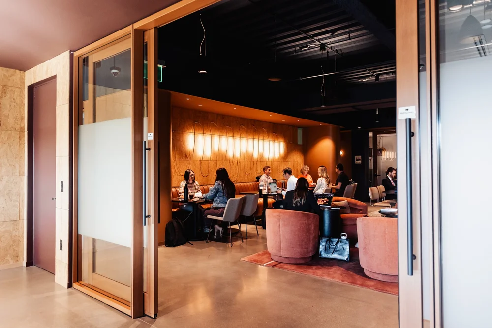 Member lounge and coffee bar at TARRA