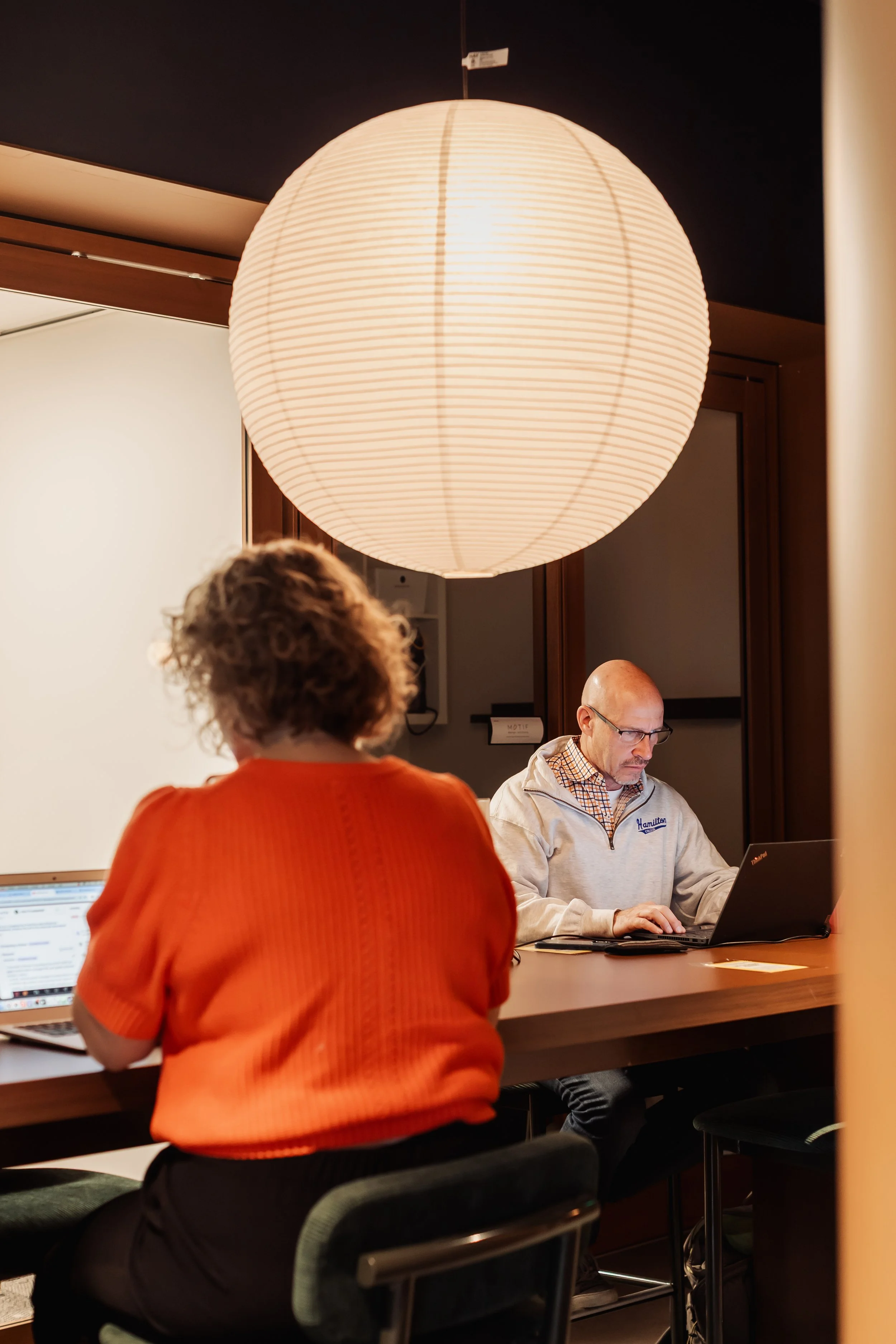 Colleagues working in quiet area for focus at TARRA