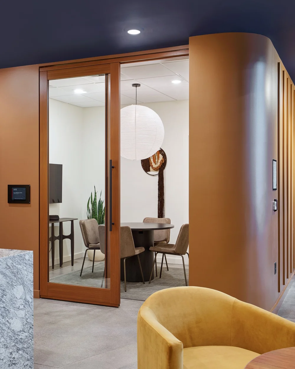 Small meeting room for Zoom calls and interviews at TARRA Denver