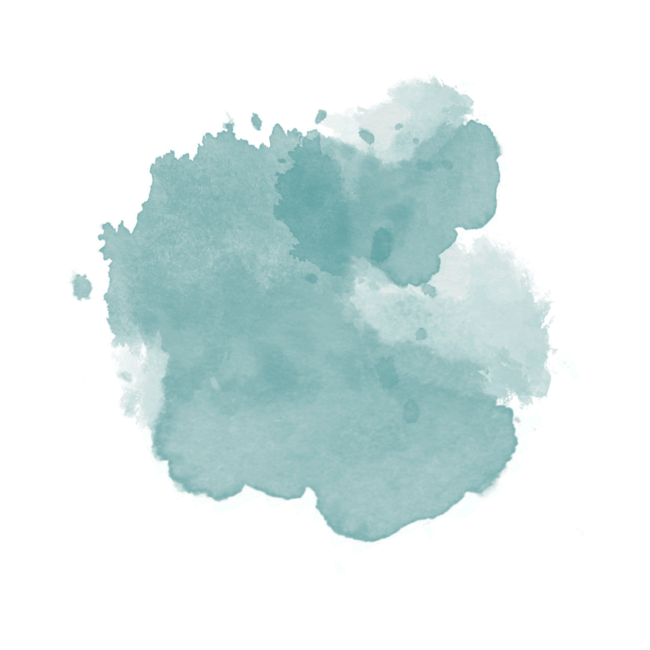 Abstract watercolor painting in shades of blue.