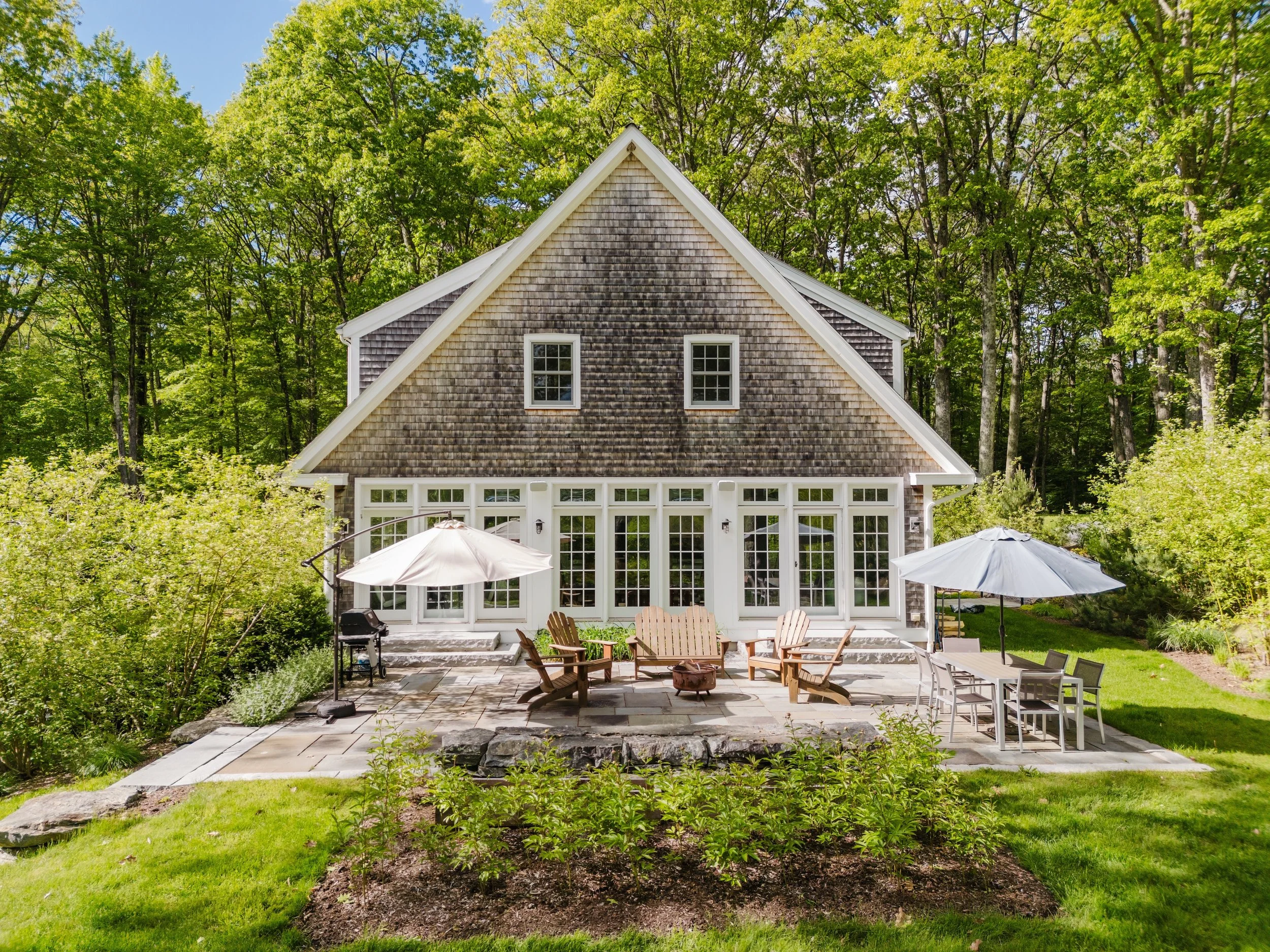 Exterior view of patio and side of home