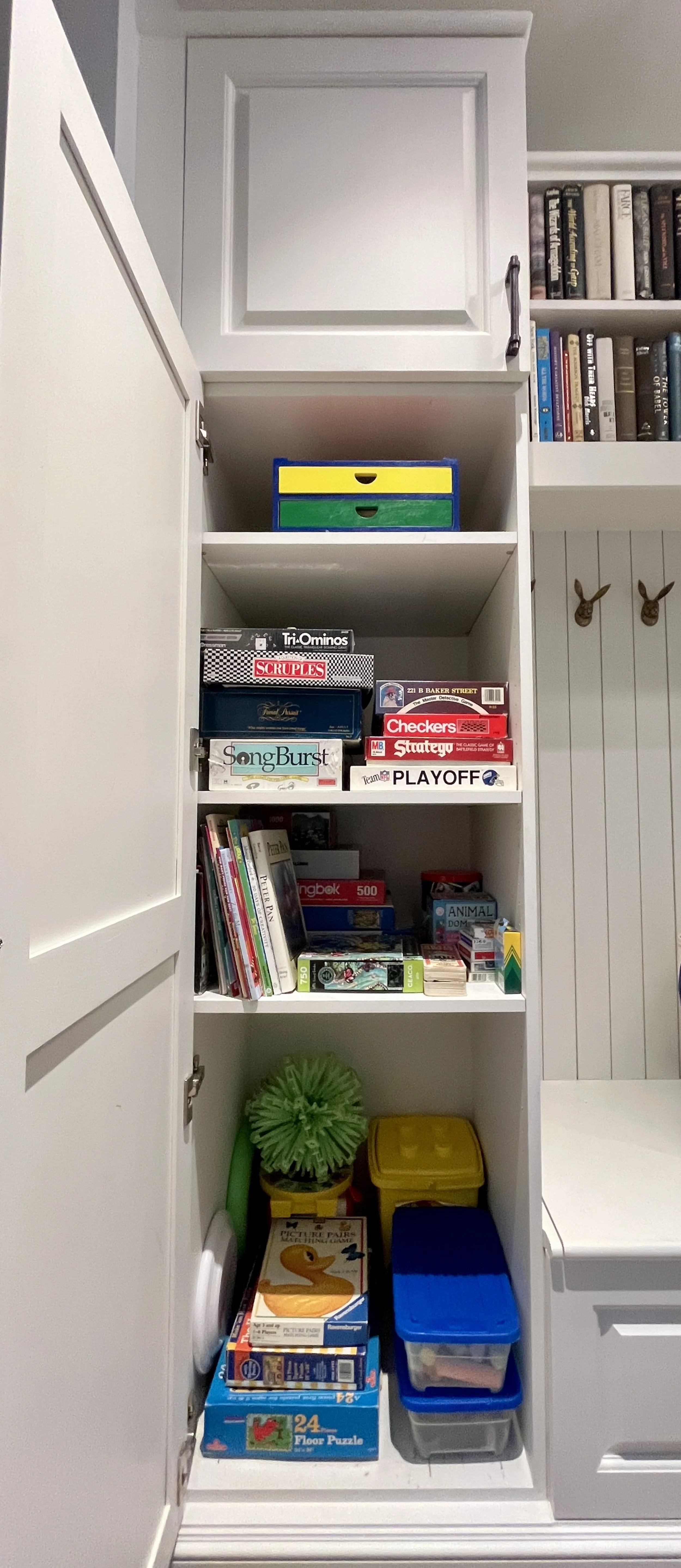 Front hall game closet