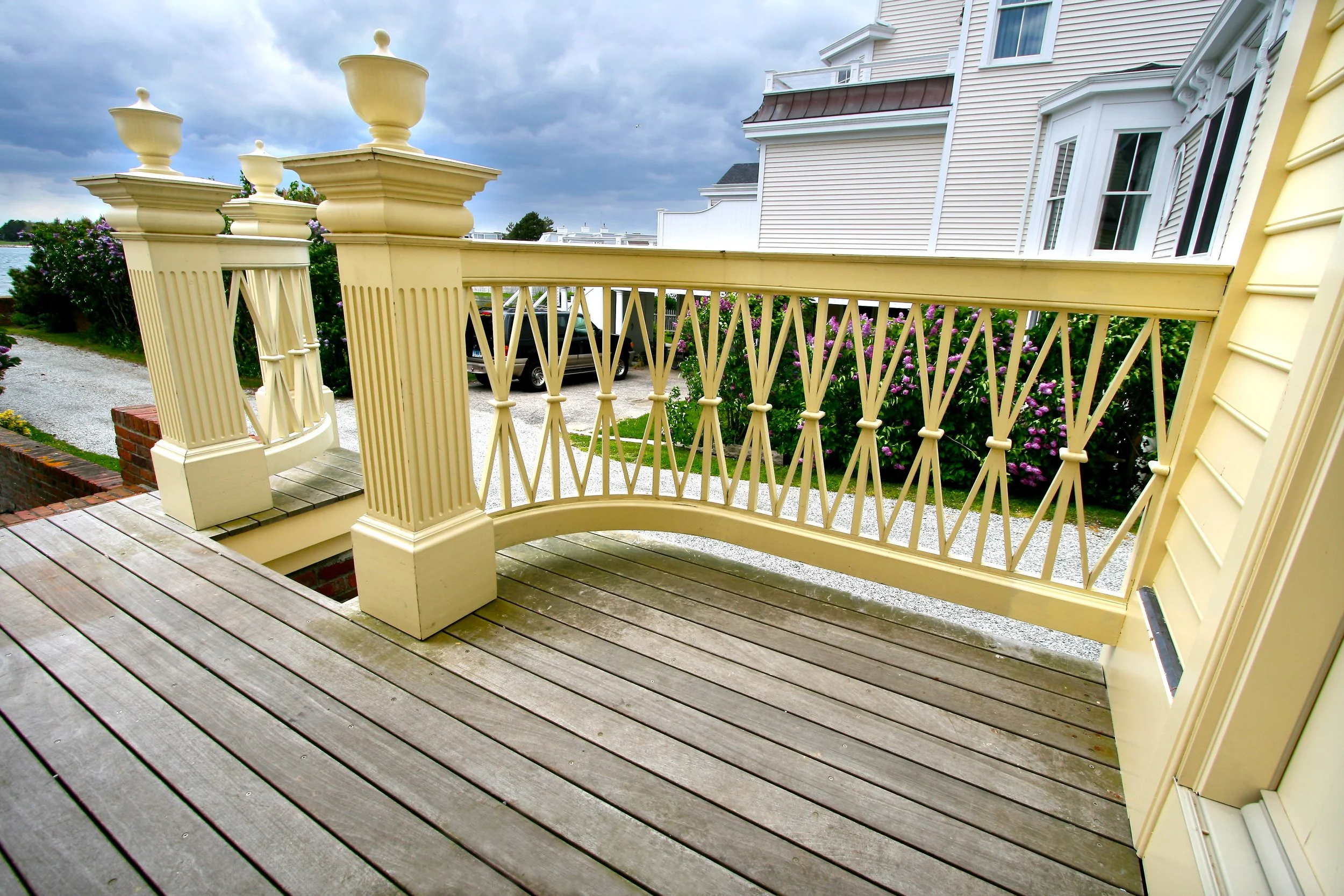 R D Wood Group - Stonington Borough Connecticut - Exterior Restoration - Detail of Curved Railing.jpg