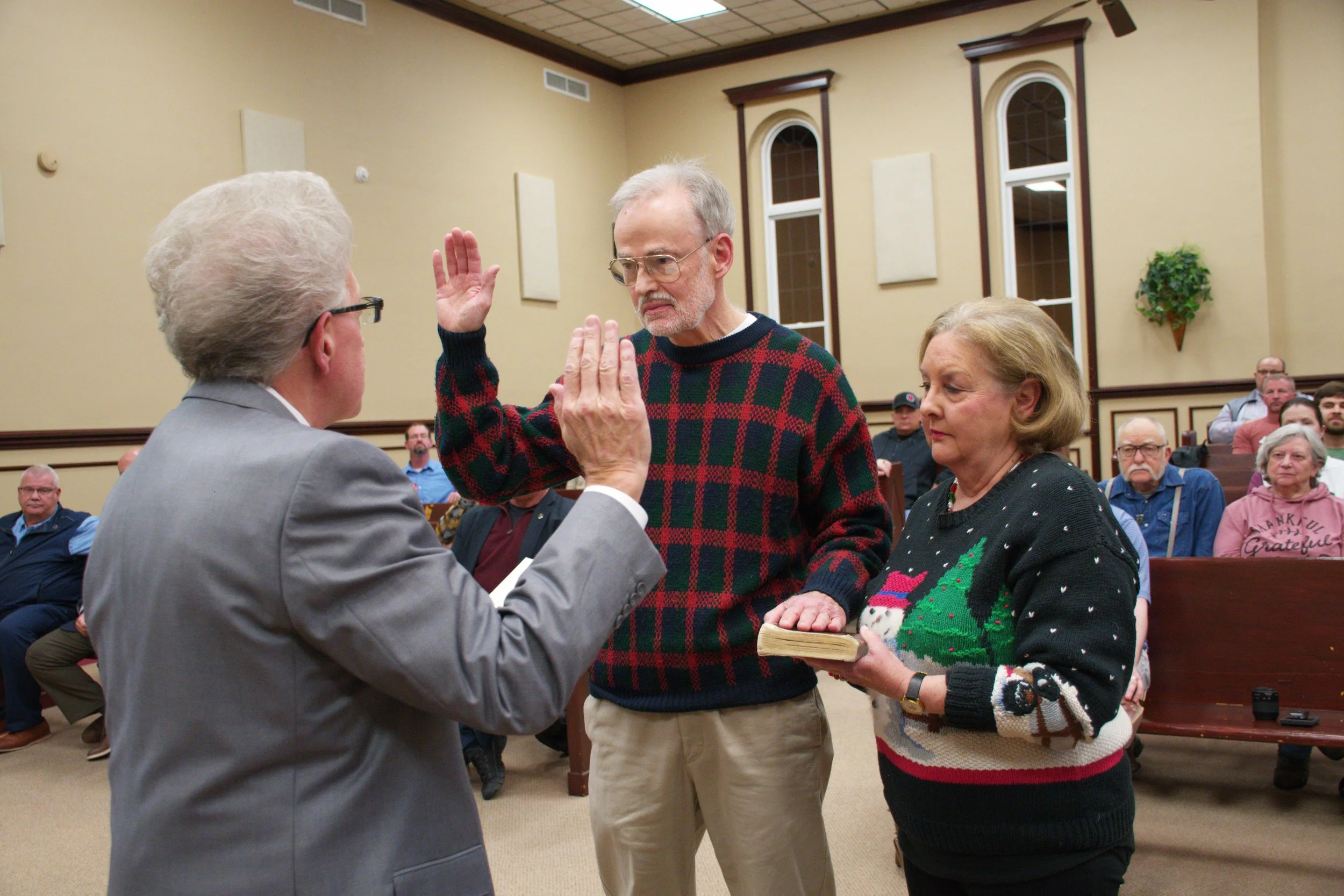 December swearing in ceremony.