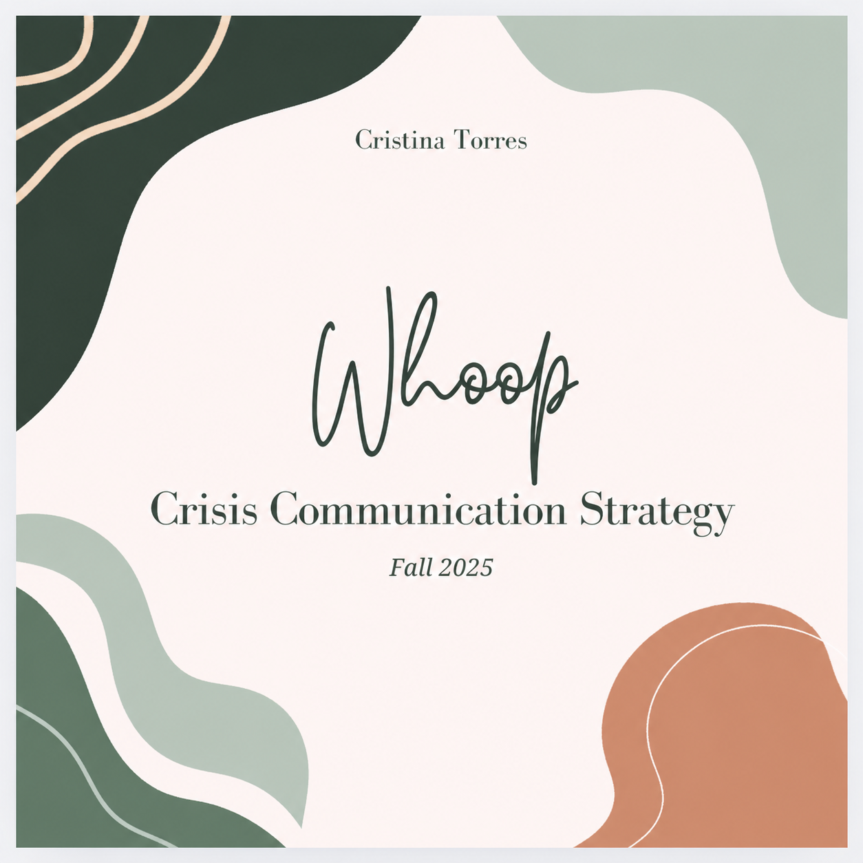 Whoop Crisis Plan