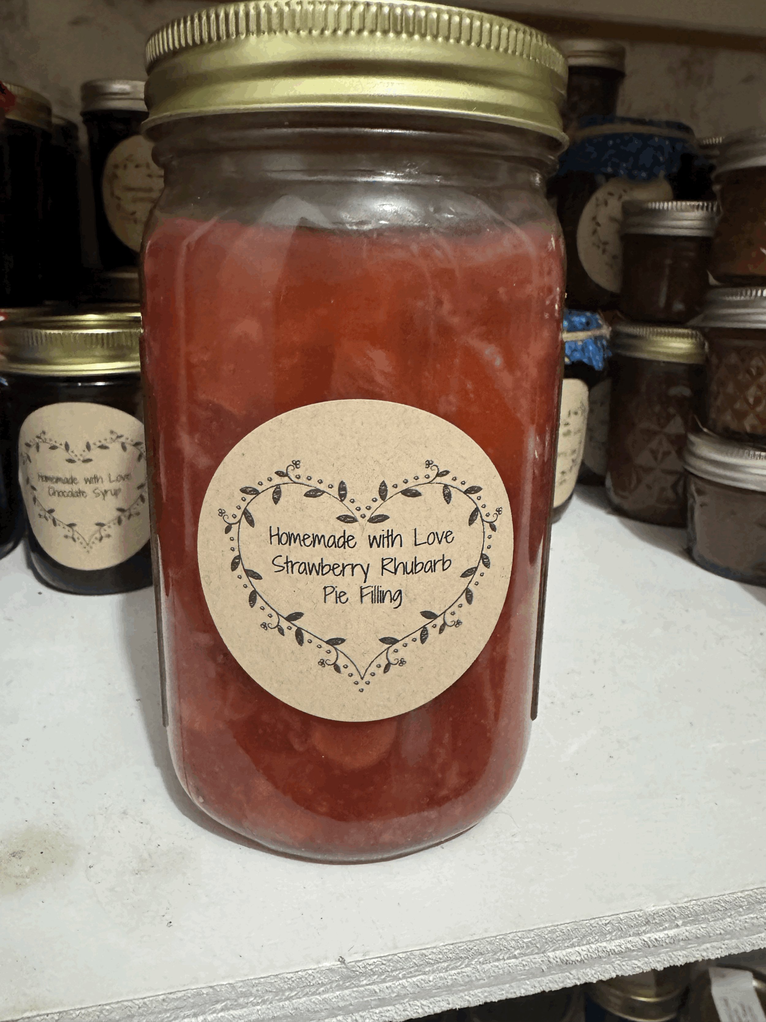 Strawberry Rhubarb Pie Filling 1 quart