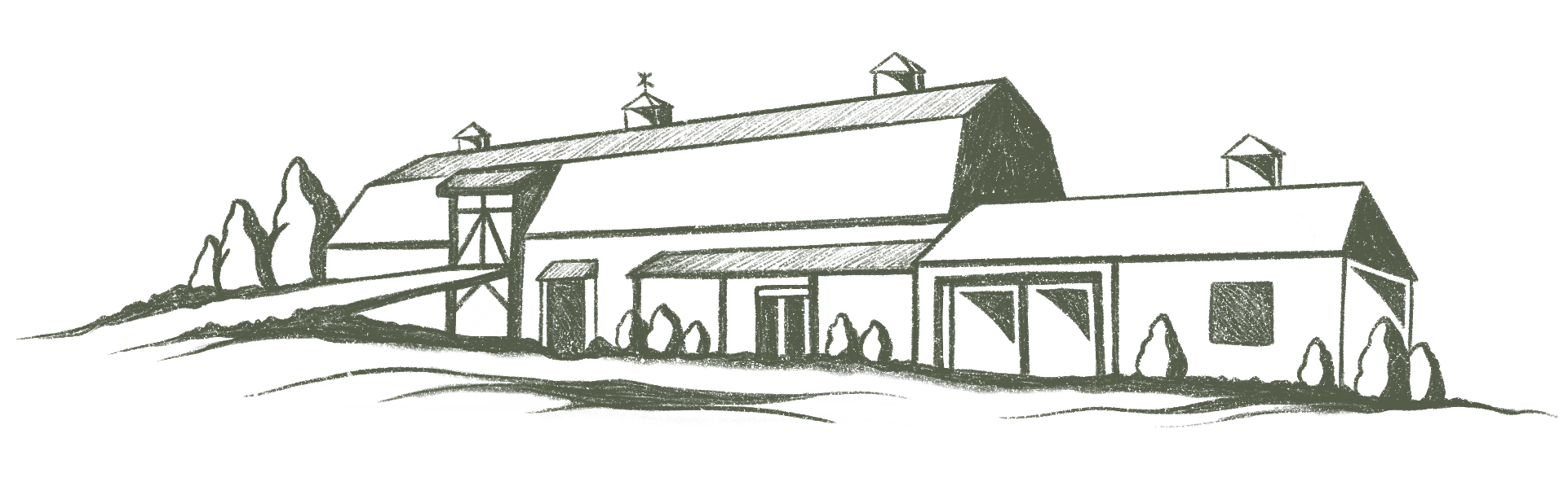 Illustration minimaliste du bâtiment principal de Saint-Pierre le vignoble.