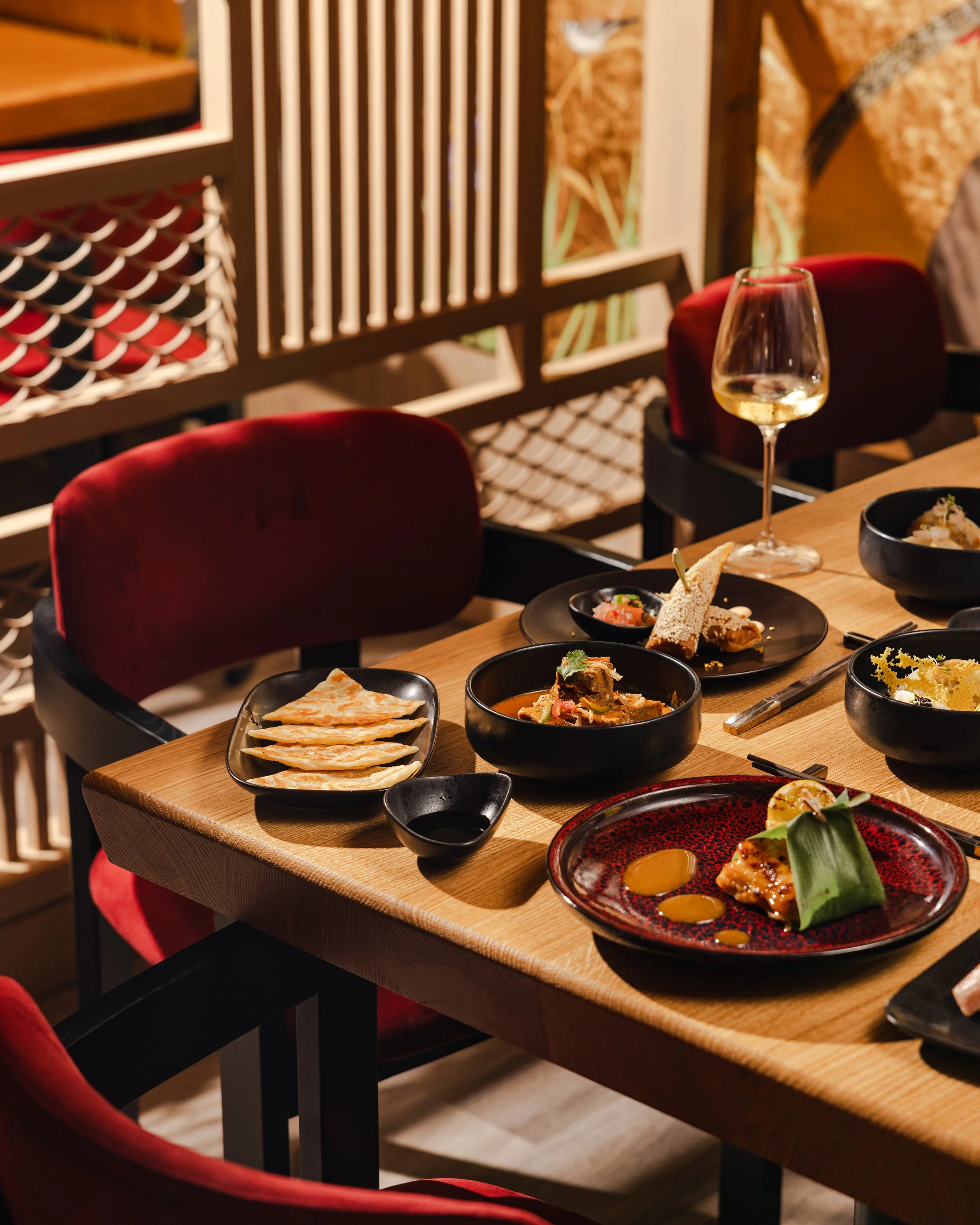 Intimate dining aboard a small luxury cruise ship