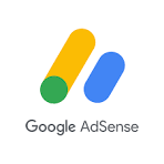 Google AdSense logo with colored dots and text