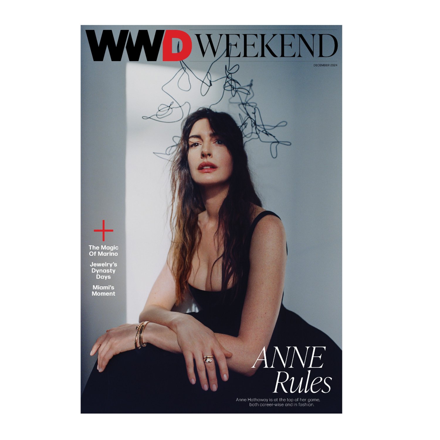 Anne Hathaway cover for WWD Weekend issue