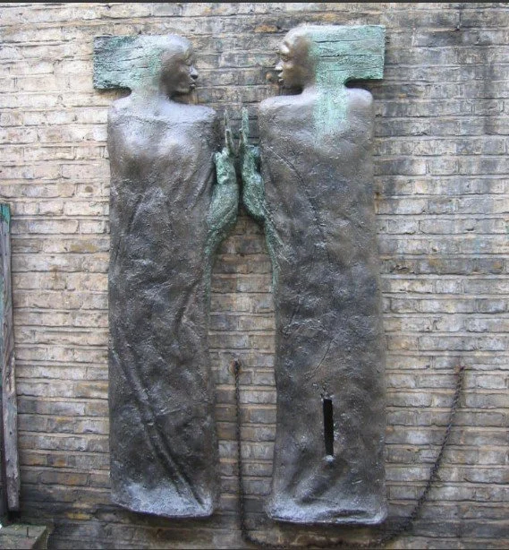 A figurative sculpture exploring simplified form and emotional presence, inspired by the storytelling traditions of the Nigerian Delta.