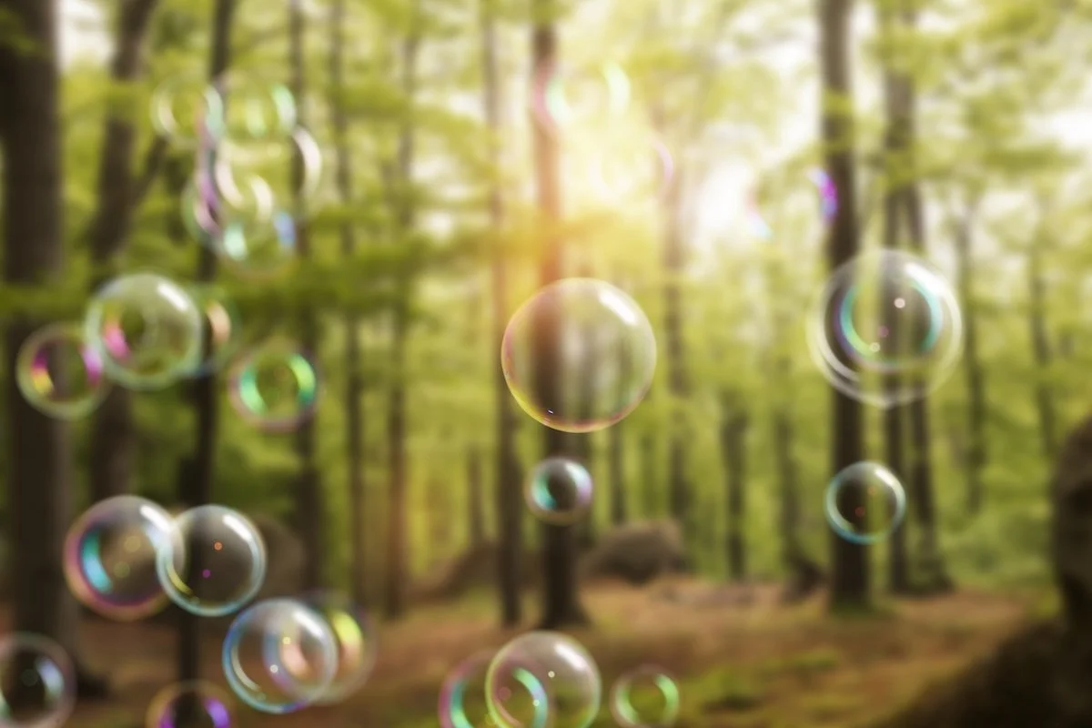 Self Care, Self Nurturing, blowing soap bubbles