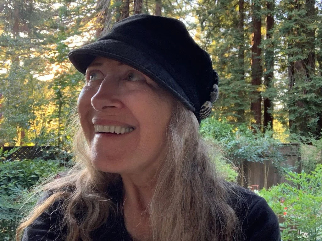 Tommi in the forest, looking ahead