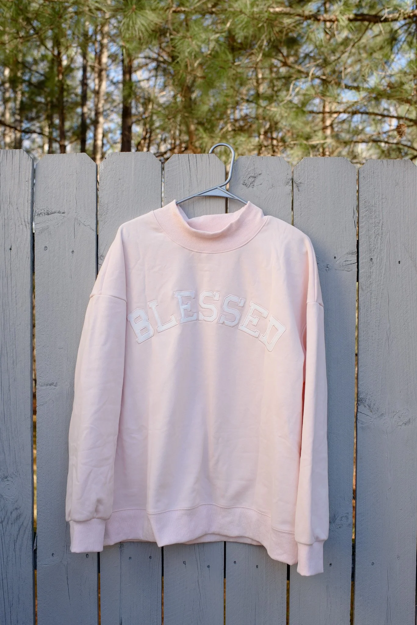 Light Pink BLESSED Sweatshirt