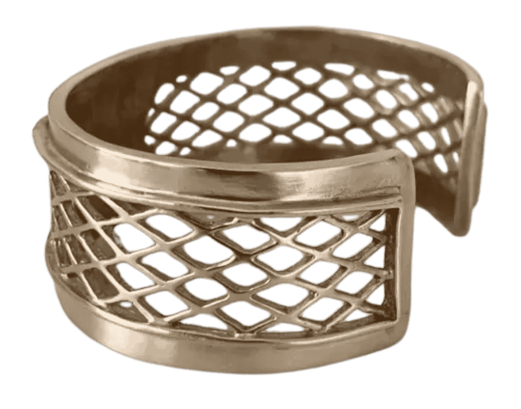 Handcrafted stained glass window cuff bracelet from the Old State Capitol collection by MIMOSA.