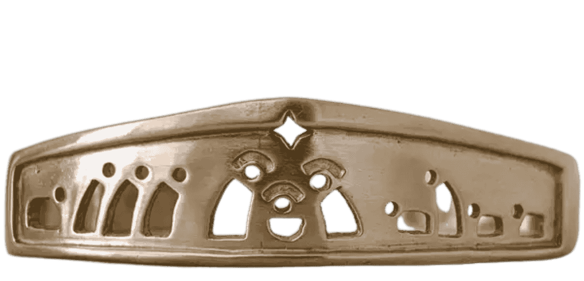 MIMOSA handcrafted nativity cuff bracelet featuring minimalist Christmas nativity scene.