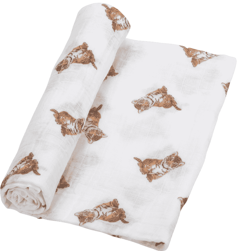 Lollybanks Muslin Swaddle - Tiger Cub.png