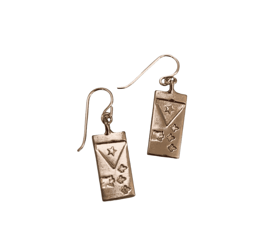 Mimosa Handcrafted Acadiana Flag Earrings (F).png