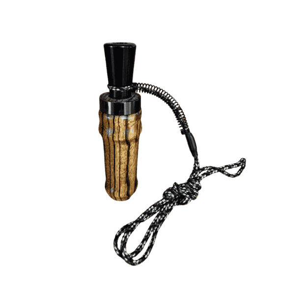 Zebrawood Hand-Turned Single Reed Duck Call — J. Baker Louisiana