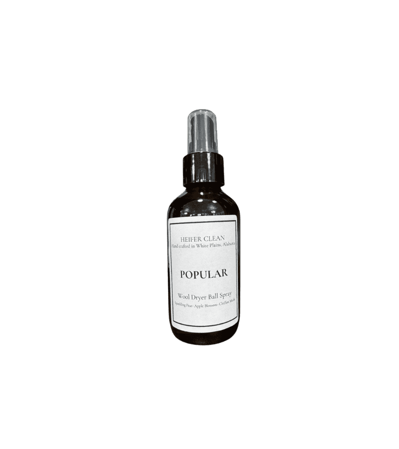 Popular — Heifer Clean Popular wool dryer ball spray with sparkling pear apple blossom chiffon musk fragrance.