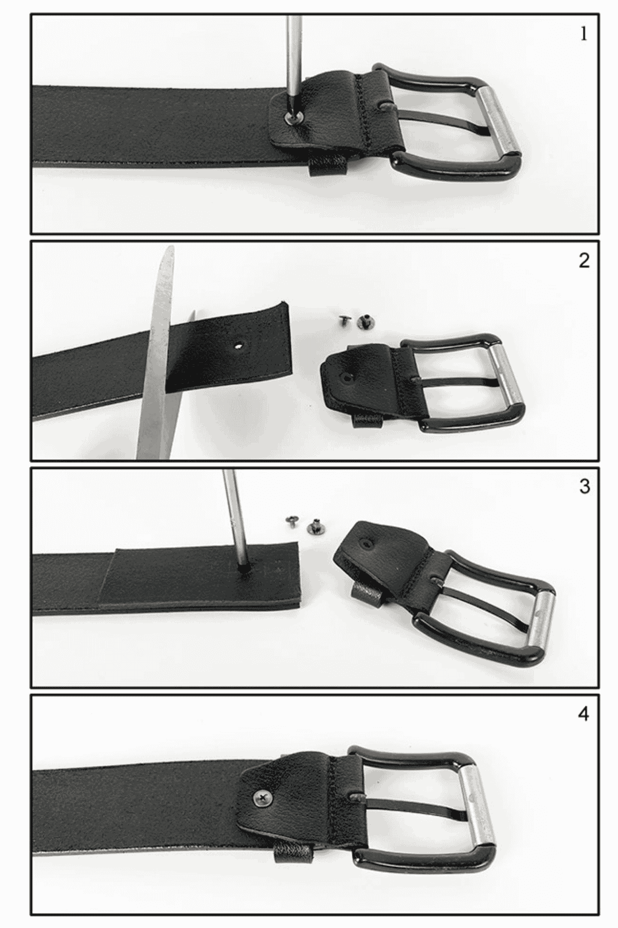 Arrigo Leather Travel Belt length shortening instructions.