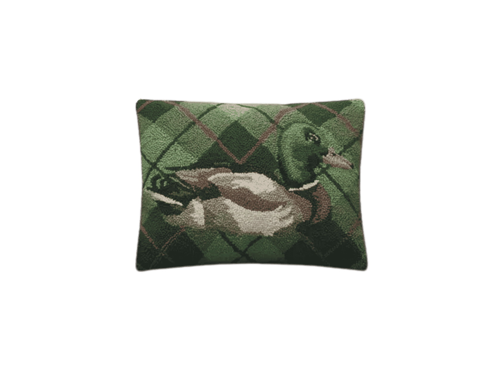 Mallard Duck Hooked Wool Throw Pillow — Peking Handicrafts
