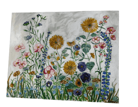 Wildflower Garden Scene — Acrylic Painting by Beverly Lafleur