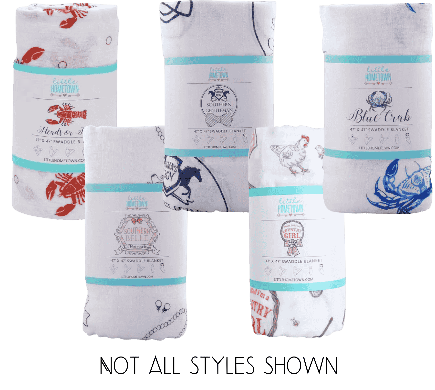 Little Hometown Muslin Swaddle Blanket Collection