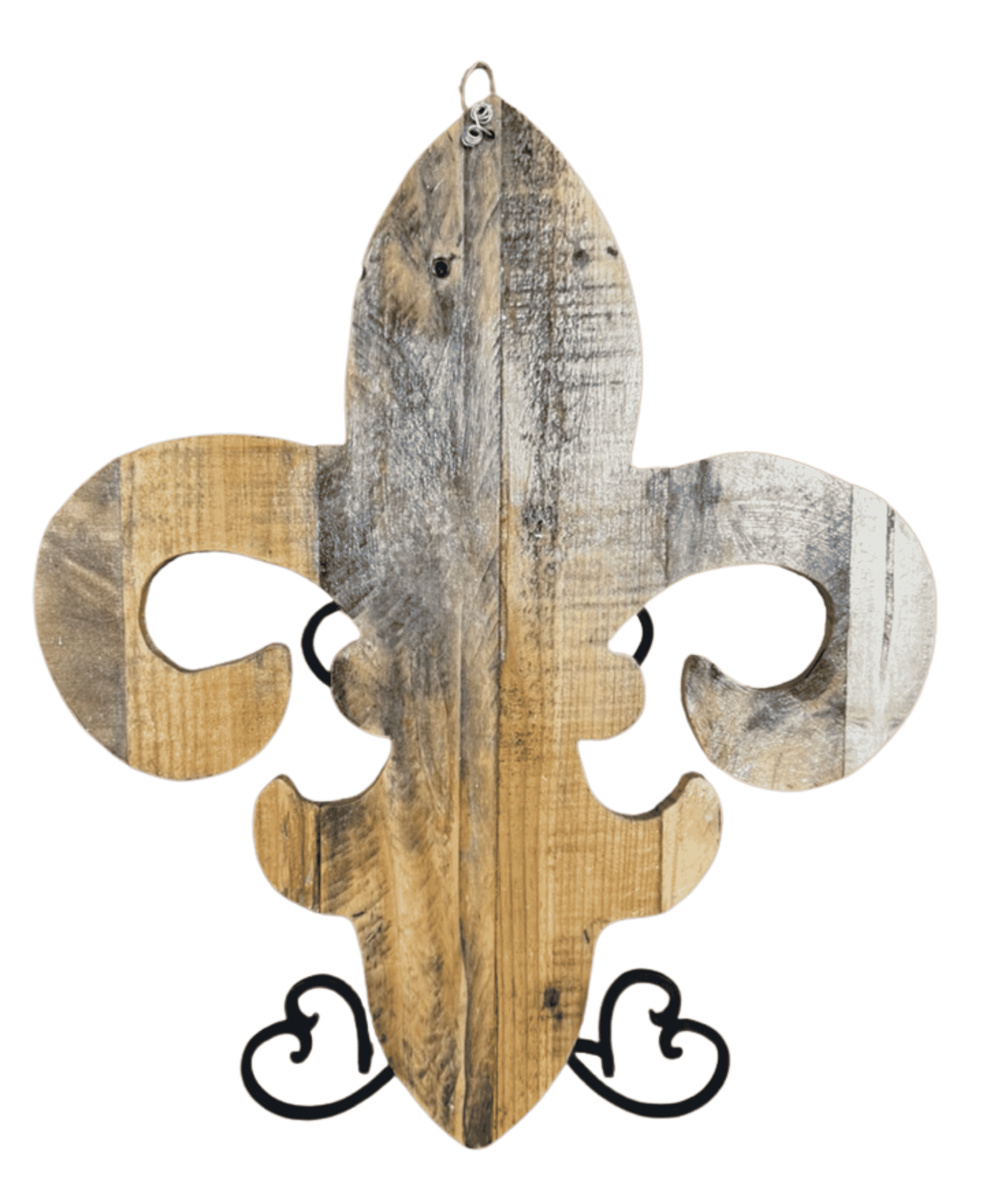 Rustic Wooden Fleur de Lis Wall Decor