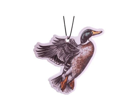 Drake duck Scent South air freshener with detailed flying duck design, Leather scent, rich rugged fragrance for truck, car, or outdoorsmen