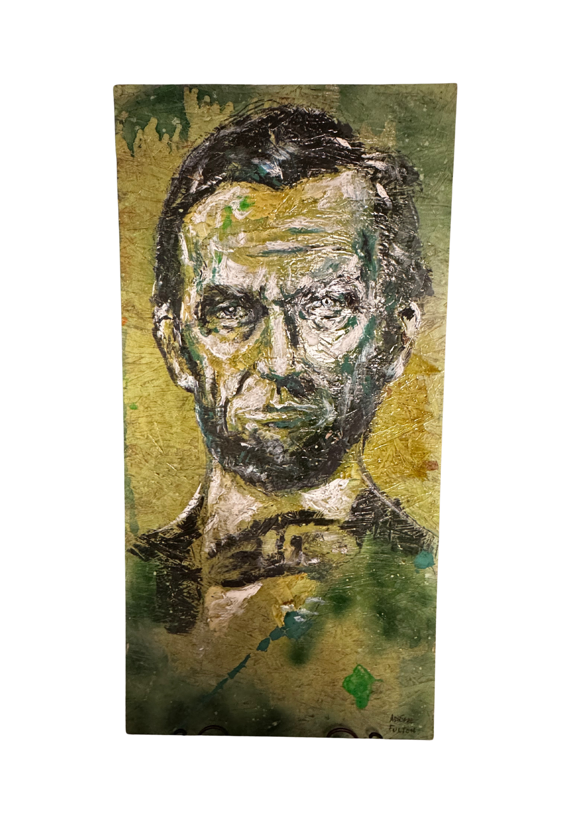 Adrian Fulton Original Abraham Lincoln Mixed Media Portrait