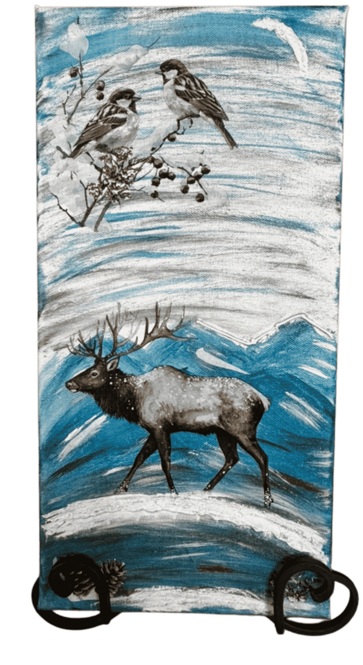 Original Art Winter Wildlife Abstract3.png