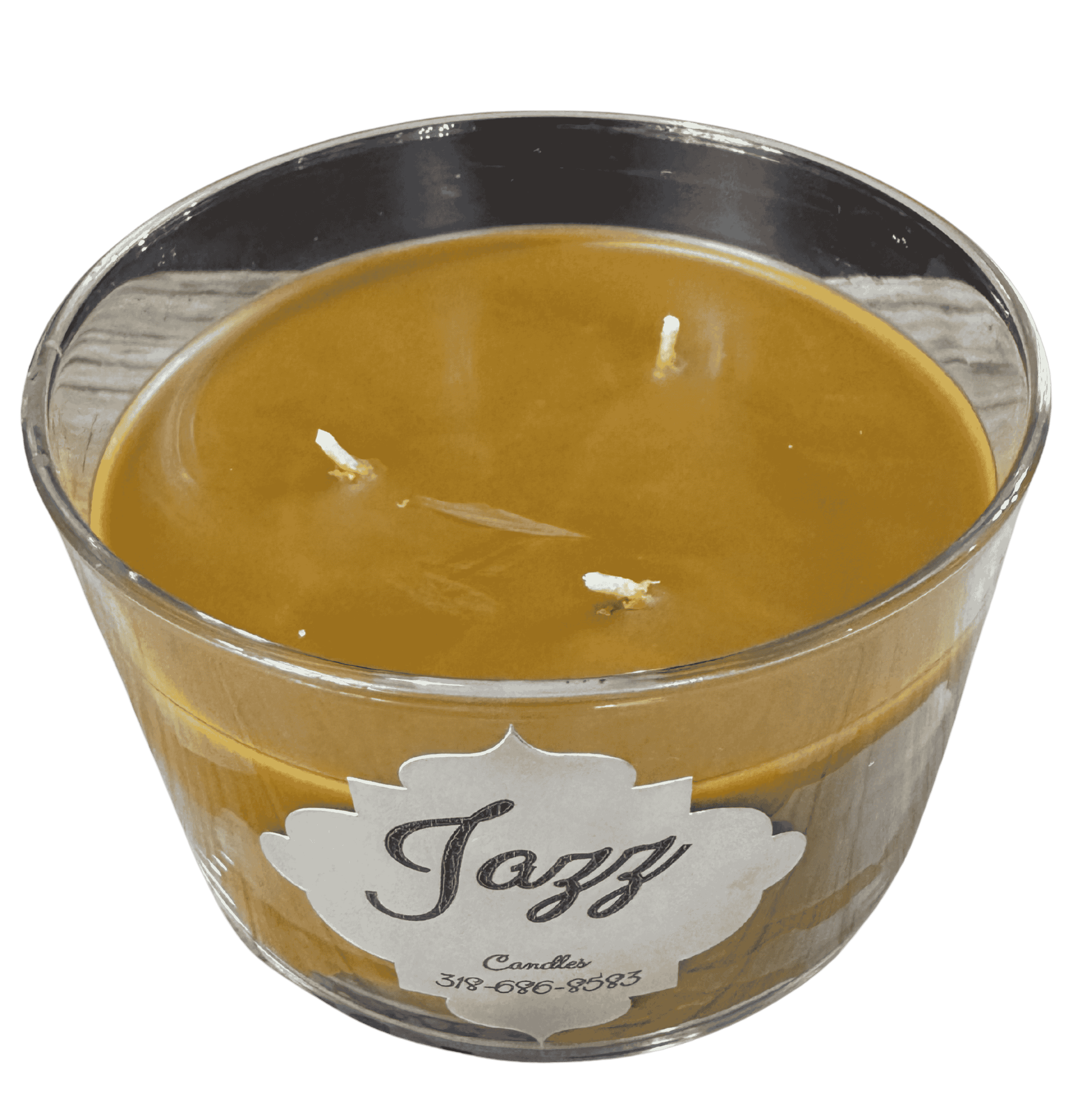 Maduro — Jazz Candles Maduro triple wick scented candle in glass jar.