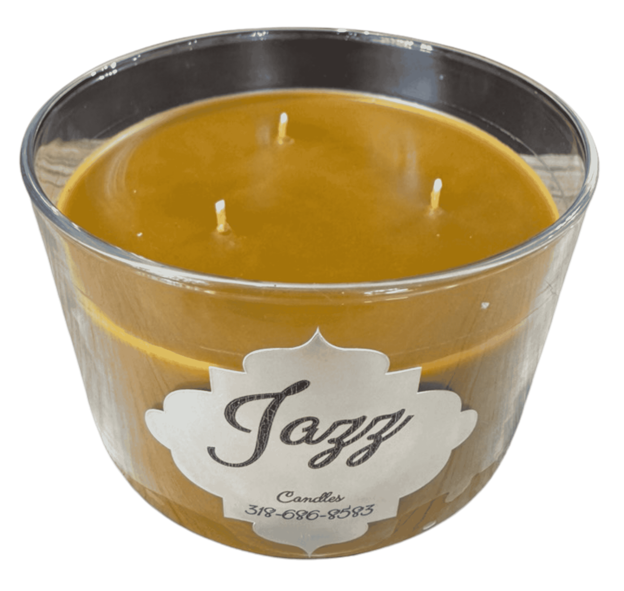 Back in the Saddle — Jazz Candles Back in the Saddle triple wick scented candle in glass jar.