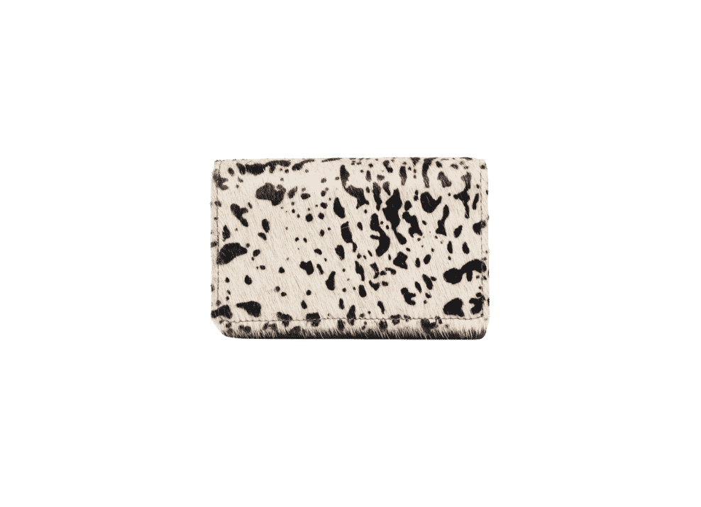 Arrigo Leather Black Buffalo Ladies Wallet — Cow Print