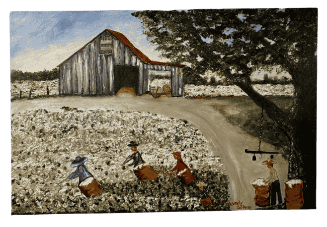 Cotton Harvest Scene — Acrylic Painting by Beverly Lafleur