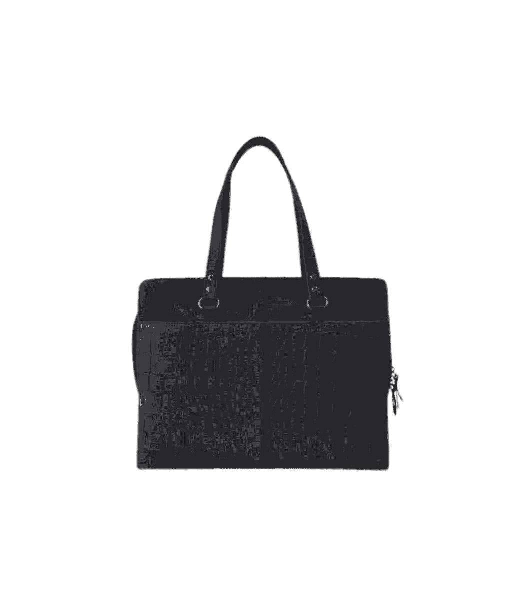 Arrigo Leather 15.75" Laptop Bag — Black