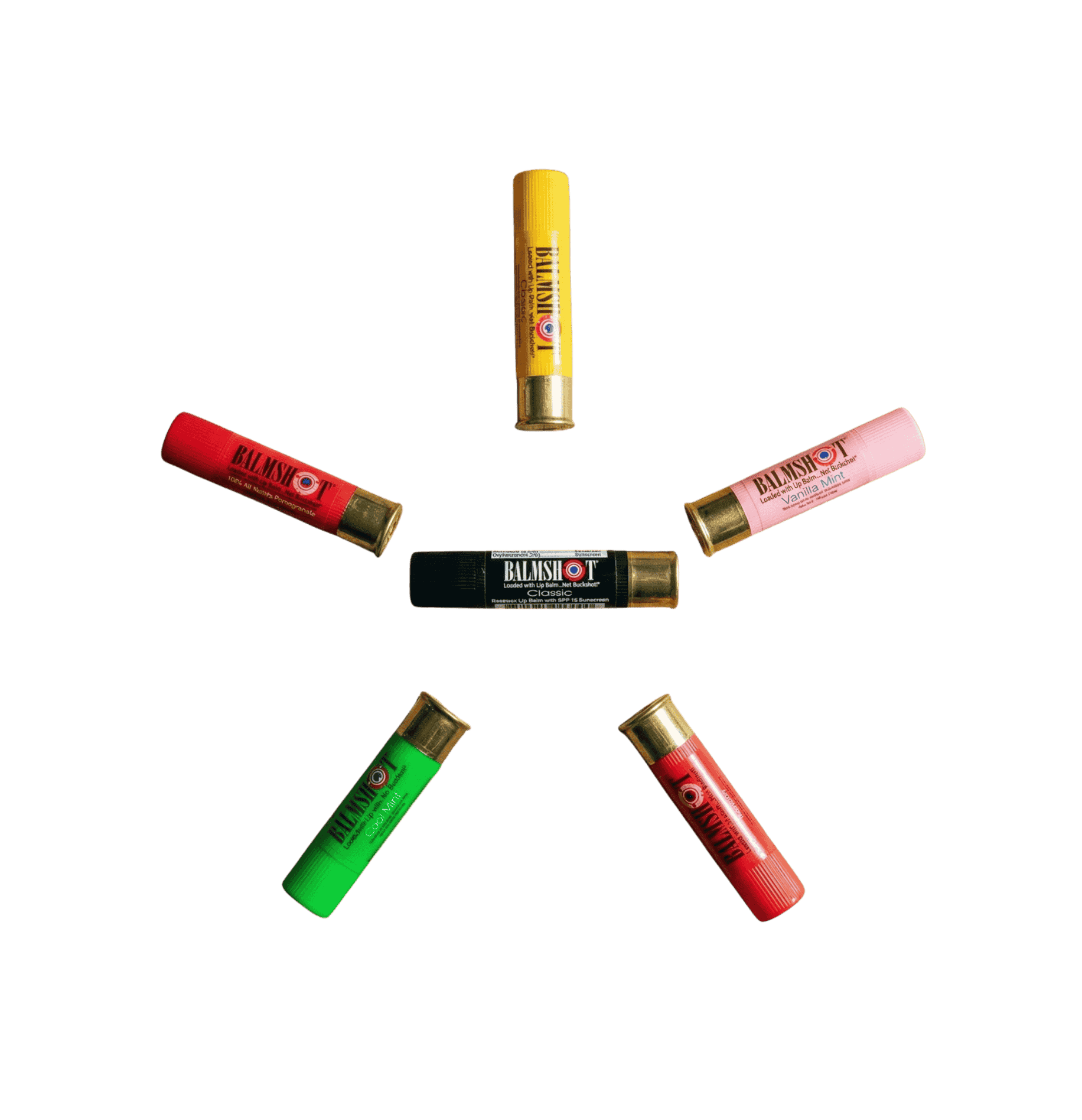 Balmshot Beeswax Shotgun Shell Lip Balm, SPF 15 – Multiple Flavors