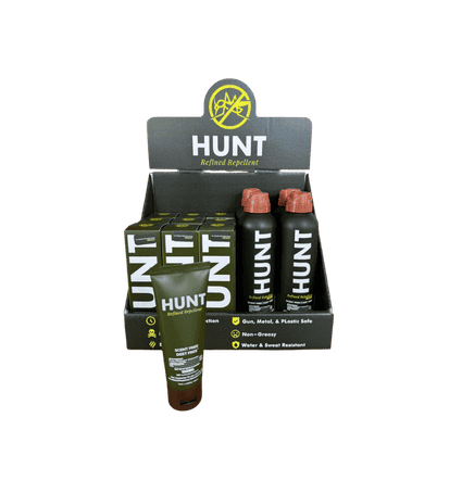 HUNT Refined Repellent DEET-free insect repellent lotion with 20% picaridin.