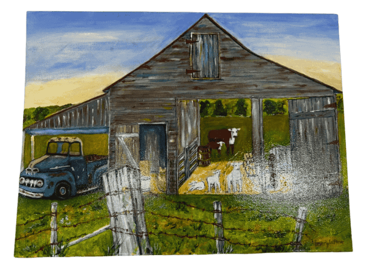 Rustic Barn Scene — Acrylic Painting by Beverly Lafleur